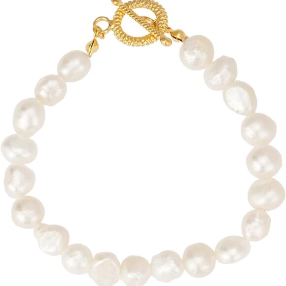 Jewelry - Pearl Bracelets for Women Freshwater Baroque Beaded Jewelry Gift for Weddings